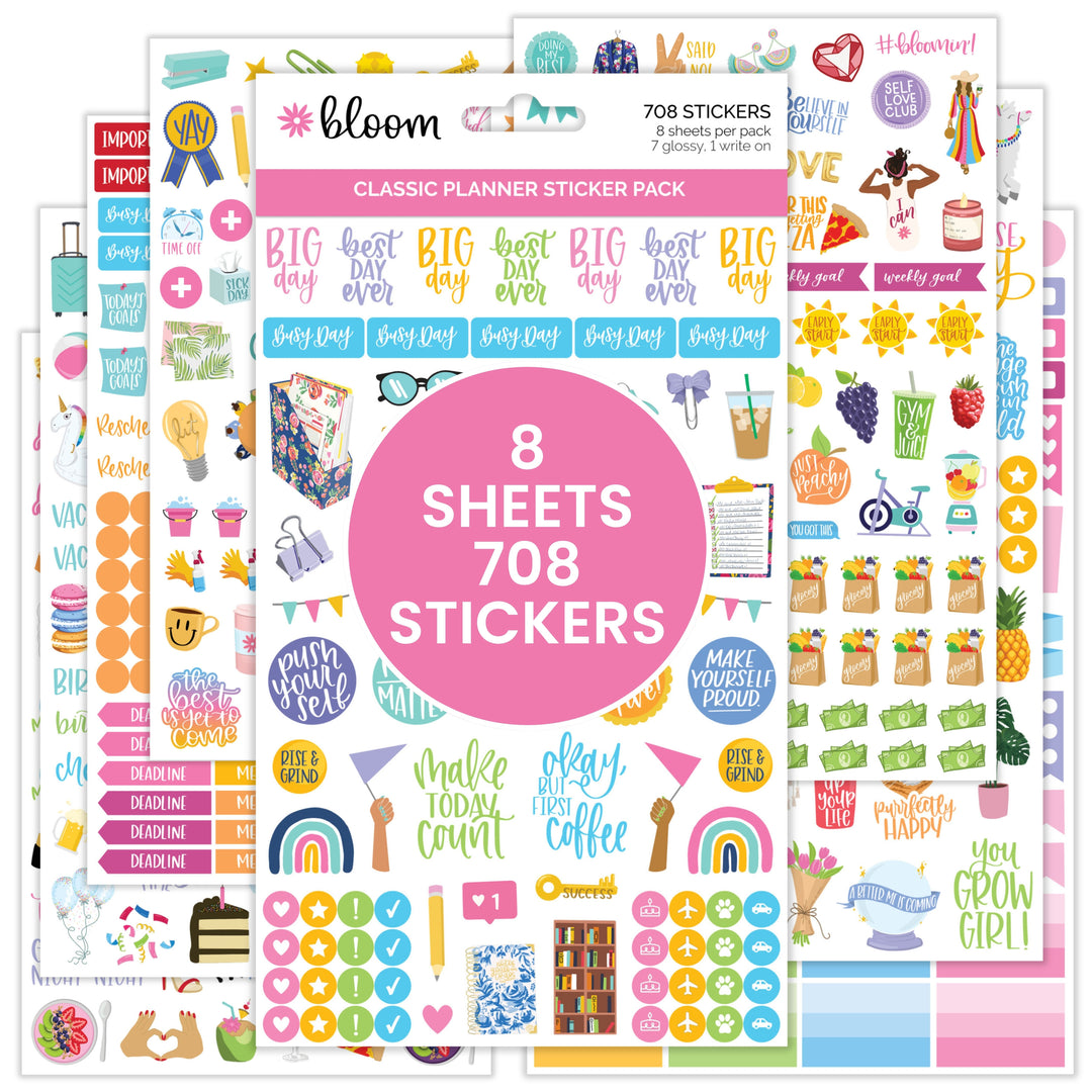 bloom daily planners Holiday Seasonal Planner Sticker Sheets - Vintage  Seasonal Sticker Pack - Over 310 Stickers Per Pack!