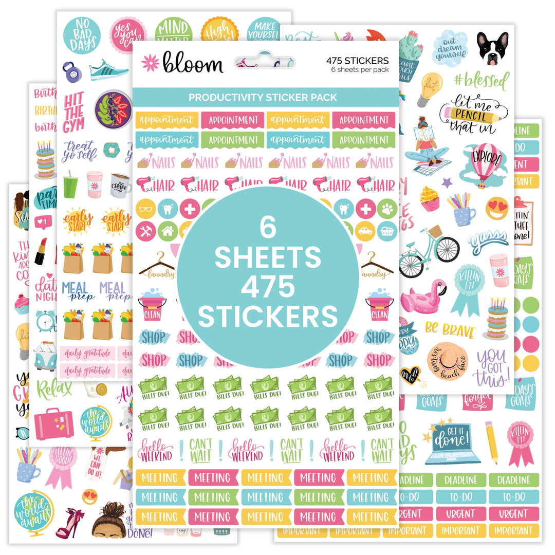 Lamare Fitness Planner Stickers for Planner – Workout and Fit Stickers – 12 Sheets