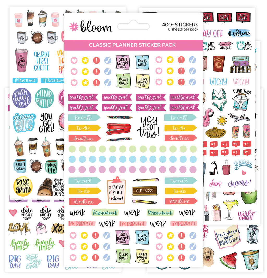 Planner Sticker Sheets, Classic Planner Decorating