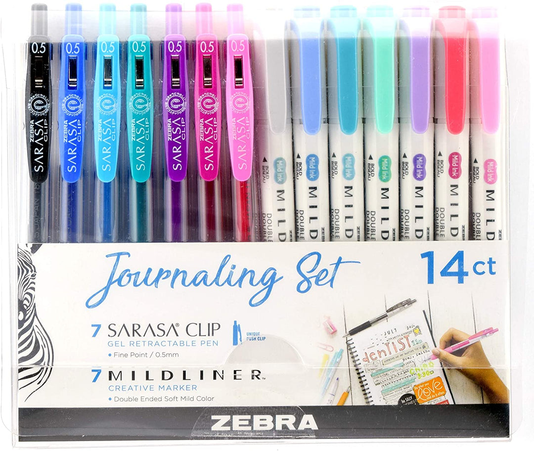 Zebra Pen Journaling and Lettering Set - Mildliners, Brush Pens, Saras –  bloom daily planners