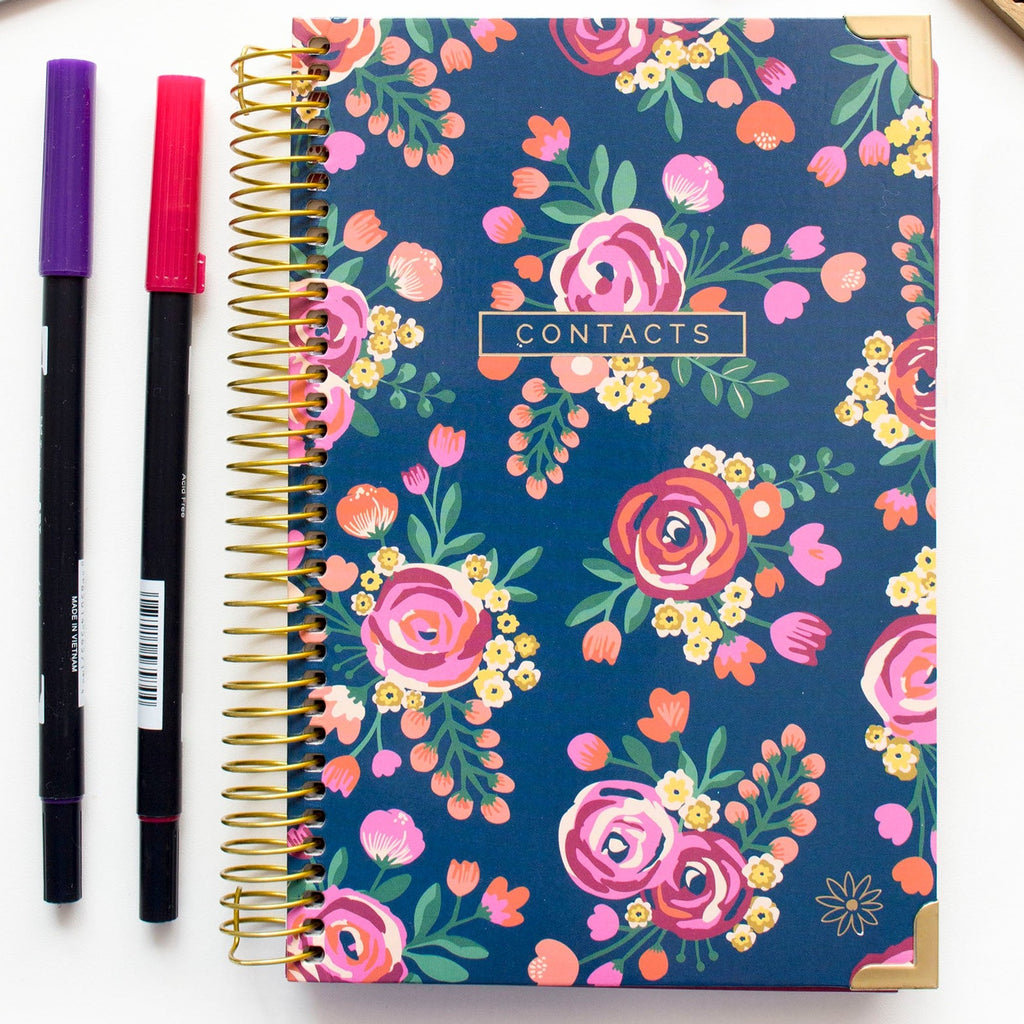 Download Contact & Address Book, Vintage Floral - bloom daily planners®