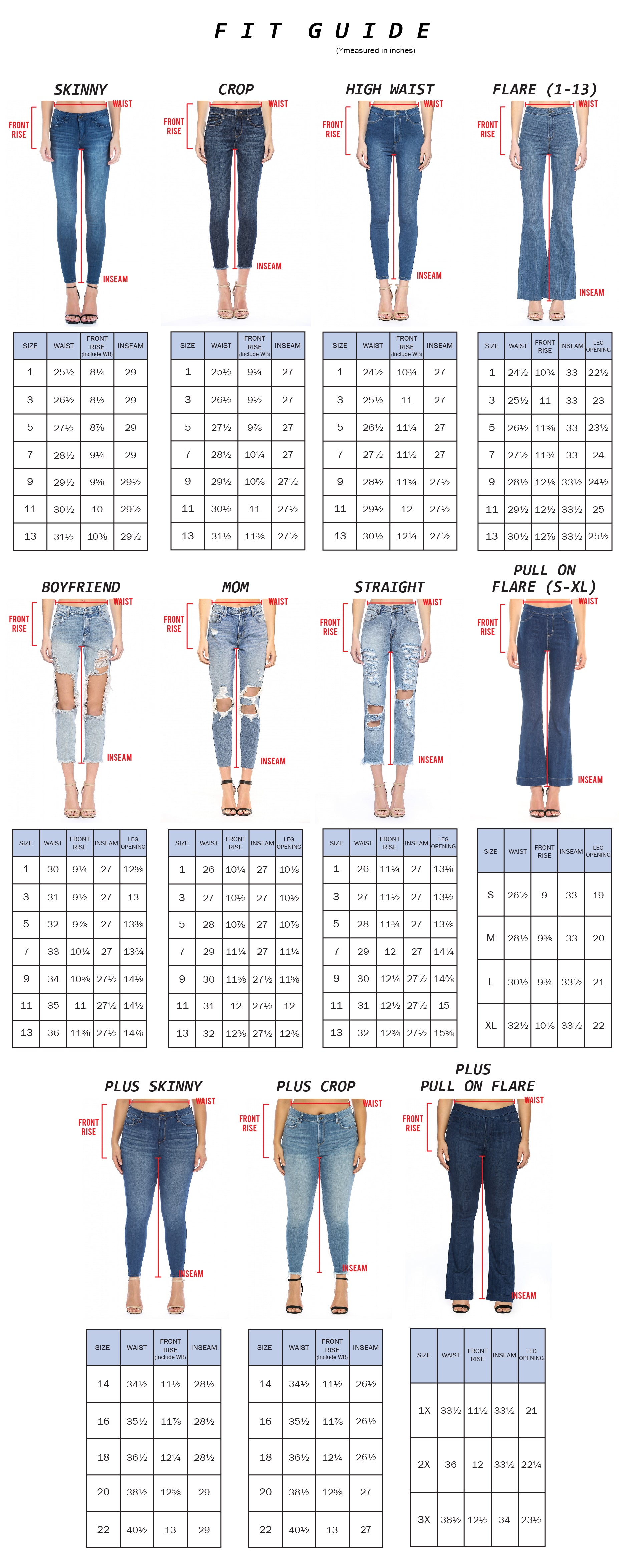 Fil Ærlighed Uretfærdig Size Guide – Shop Cello