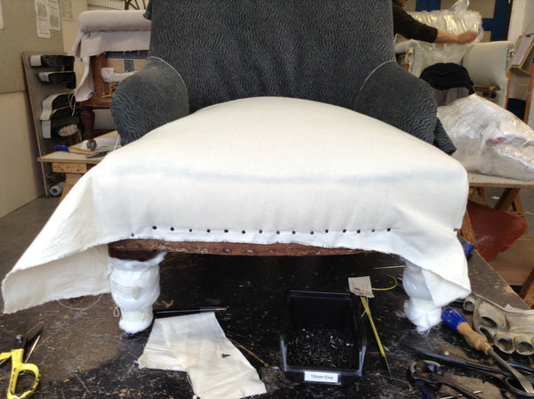 Victorian Ironback upholstery: Calico on the seat