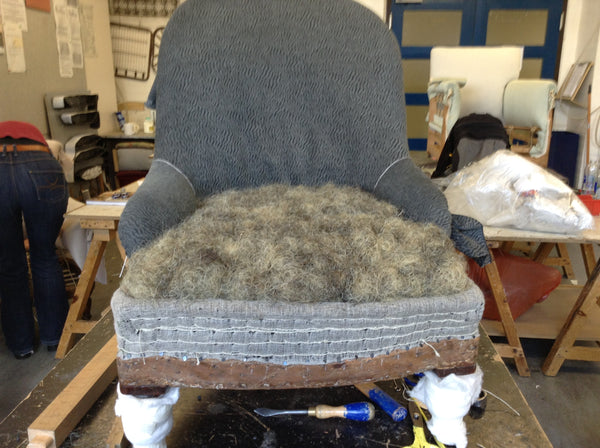 Victorian Ironback upholstery: Seat second stuffing