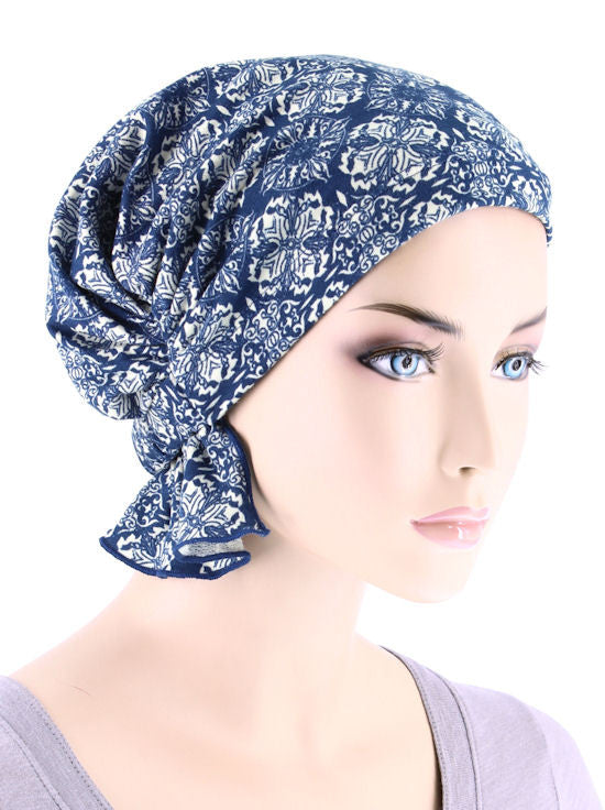 Womens Chemo Beanie Turban Headwear for Cancer, Hair loss – Turban Plus ...