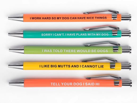 SDJMa Funny Ballpoint Pens Set of 5 Colorful Demotivational Pens