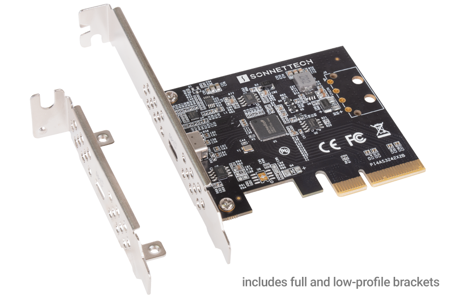 Allegro Max USB-C 20Gbps 1-Port PCIe Card with Full and Low-Profile Brackets