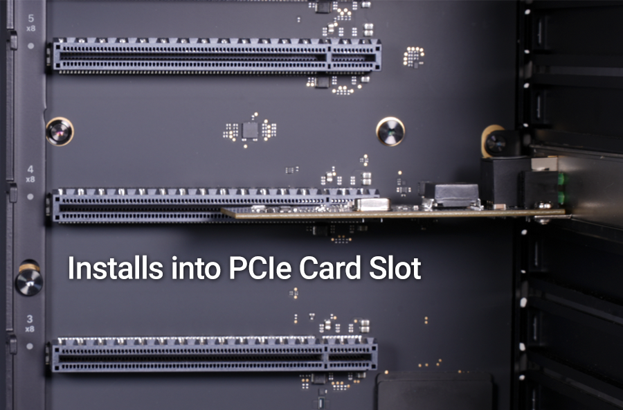 Allegro Max USB-C Installed In PCIe Card Slot