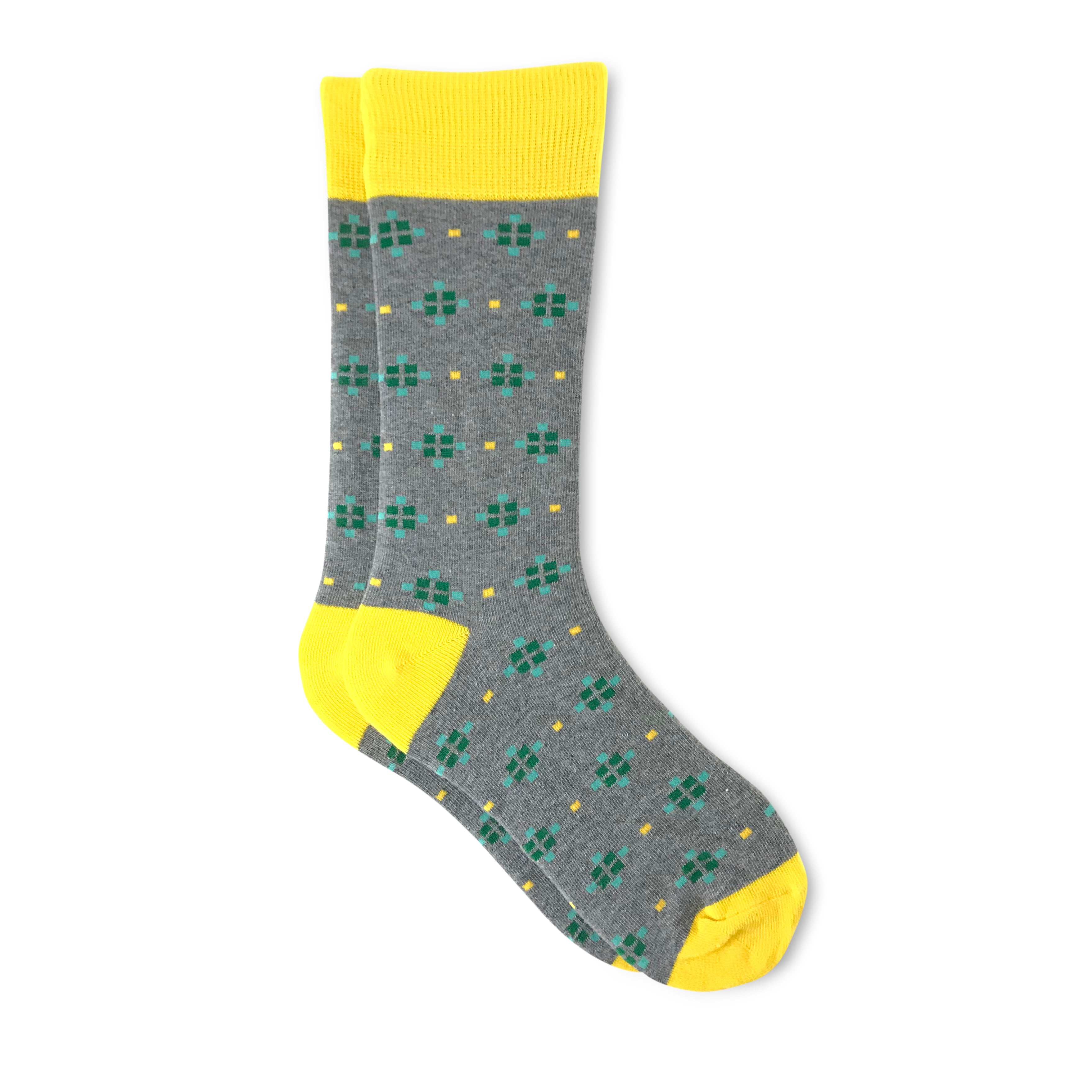 green argyle socks