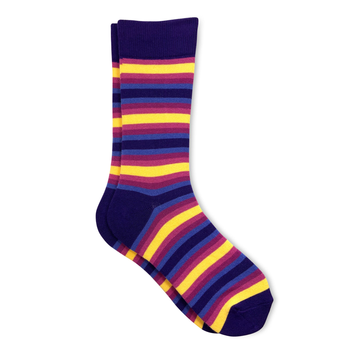 Purple and Gold Striped Socks: Funky Socks for Men – Society Socks