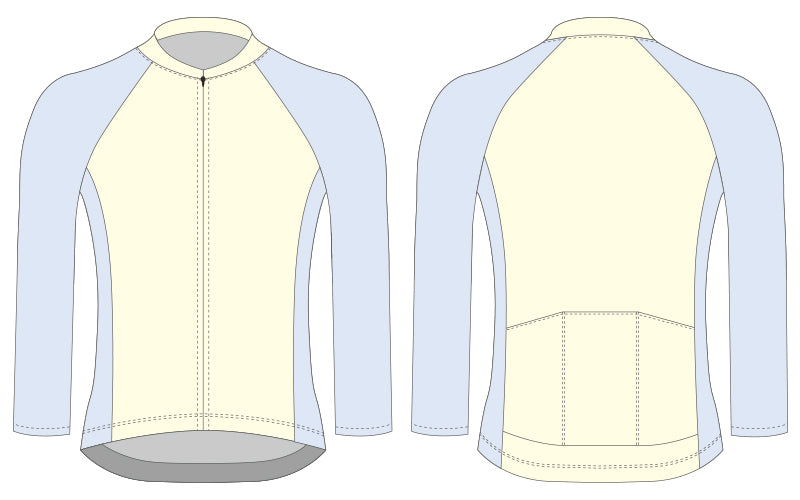 long sleeve cycling jersey blank template