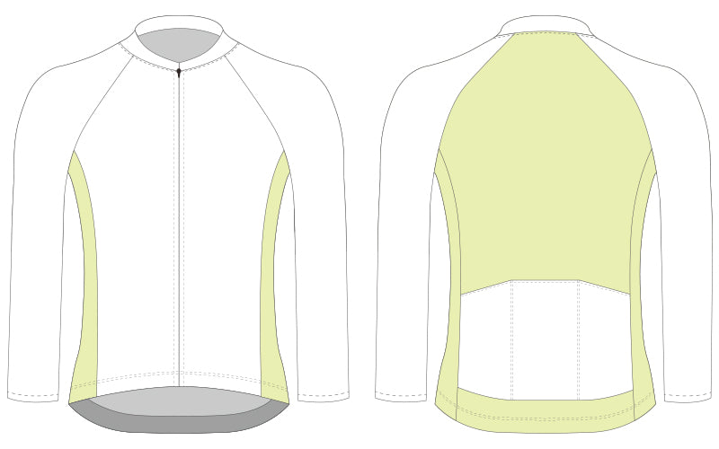 long sleeve cycling jersey blank template