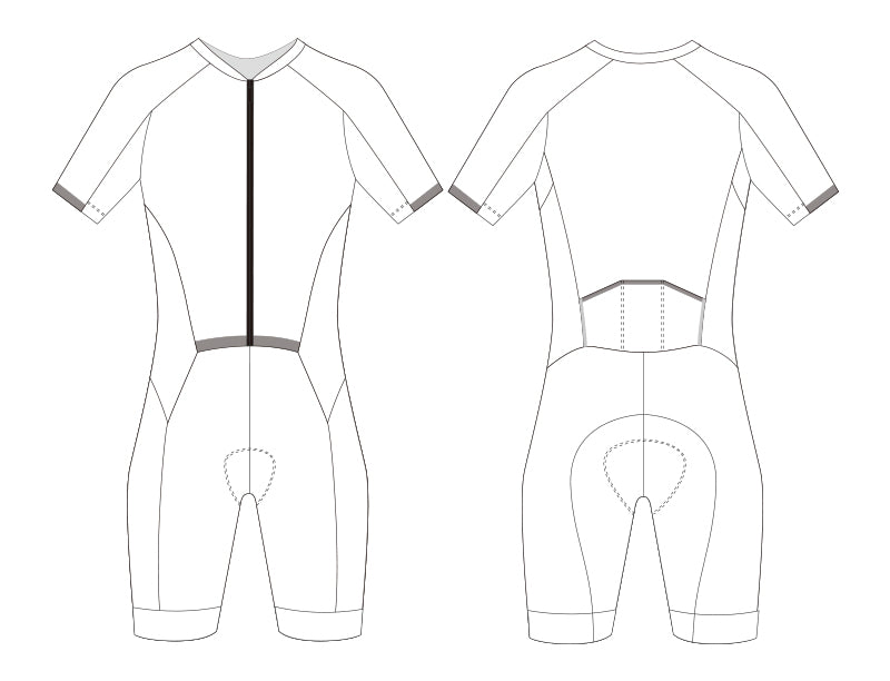 Custom cycling skinsuit blank template