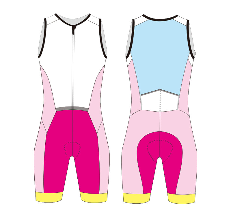 Custom cycling skinsuit blank template