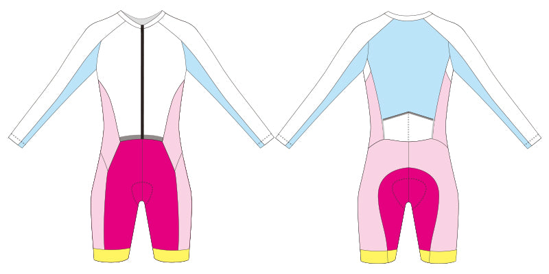 Custom cycling skinsuit blank template