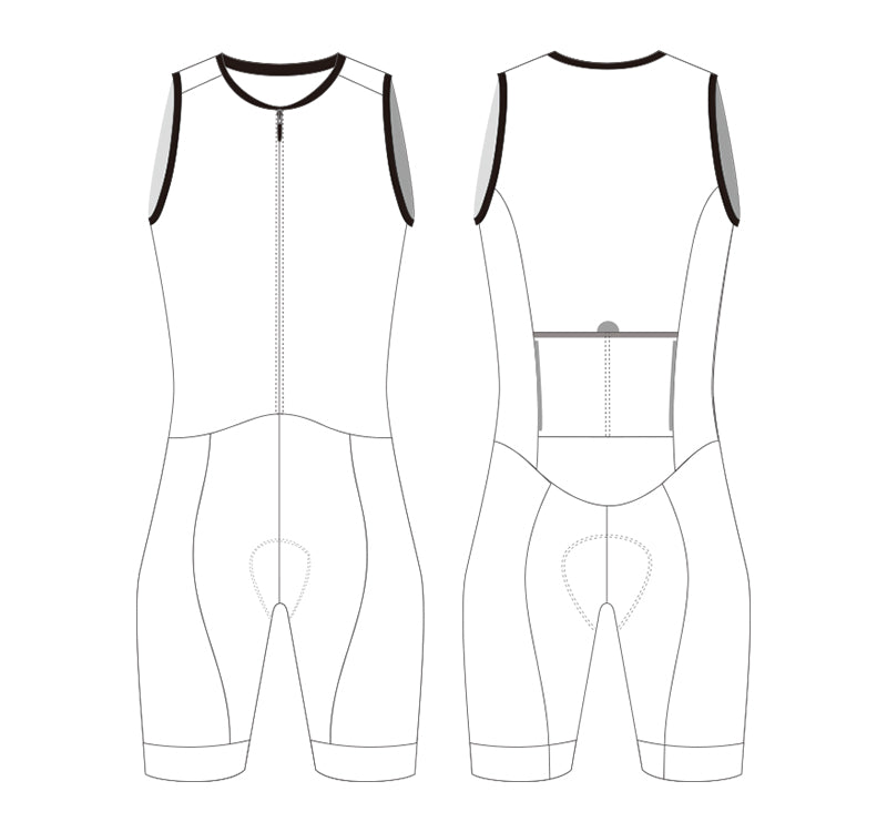 Custom cycling skinsuit blank template