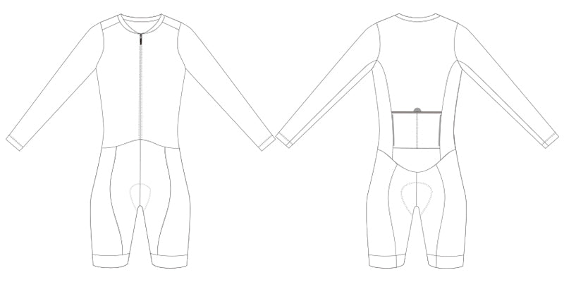 Custom cycling skinsuit blank template