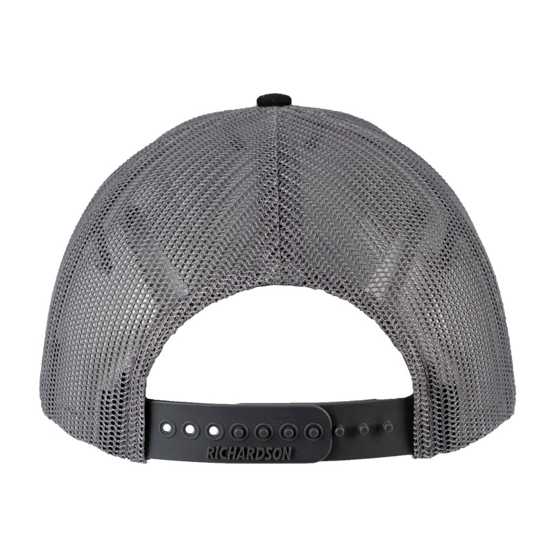 Curved Bill PVC Label Richardson 112 Snap Hat Black/Charcoal – Humboldt ...