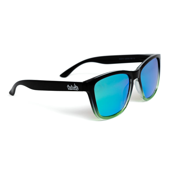 0717 Unisex Classic Polarized UV Sunglasses (Black, Light Blue)