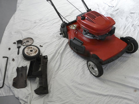 the process of a lawn mower repairement