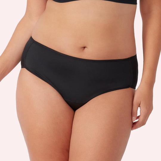 Hi Waisted Period Brief Shapewear - Black