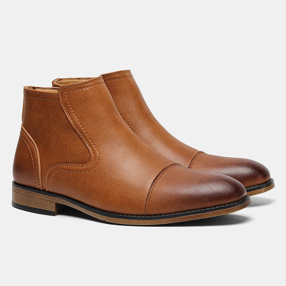 Men's Comfortable Leather Boots - Picture 9 of 9