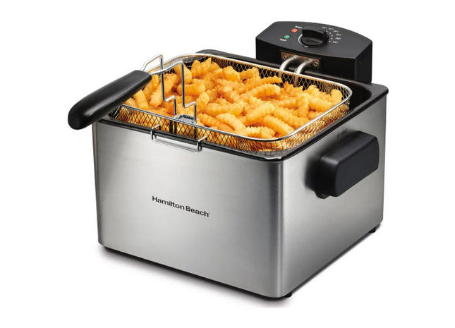 Hamilton Beach 8 Cup Deep Fryer, Family-size Food Capacity cooks up to 6  cups of Food, Red, 35336 