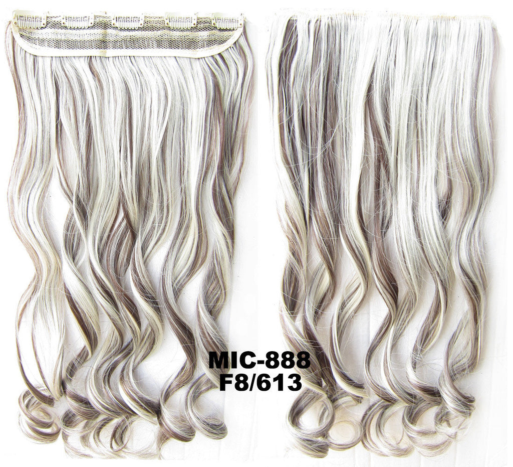 Bath & Beauty 5 Clip in synthetic hair extension hairpieces wavy slice curly hairpiece MIC-888 F8/613,Hair Care,fashion Cosplay ombre 1PCS