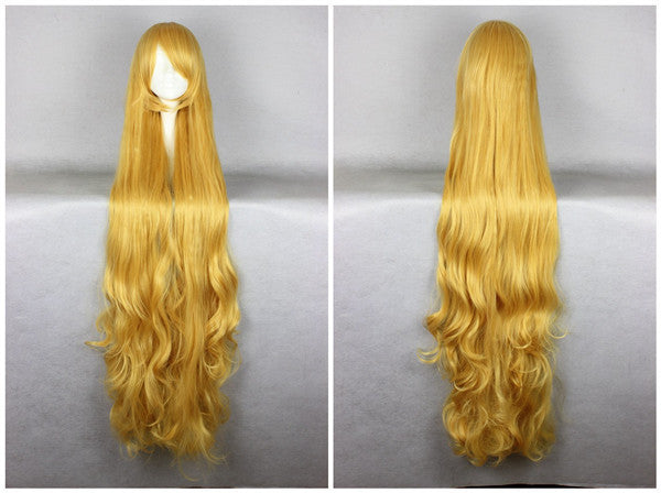 yellow anime wig