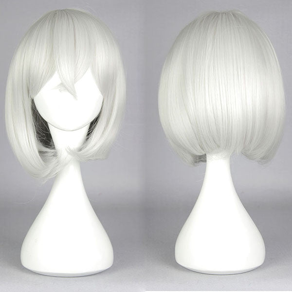 silver white cosplay wig