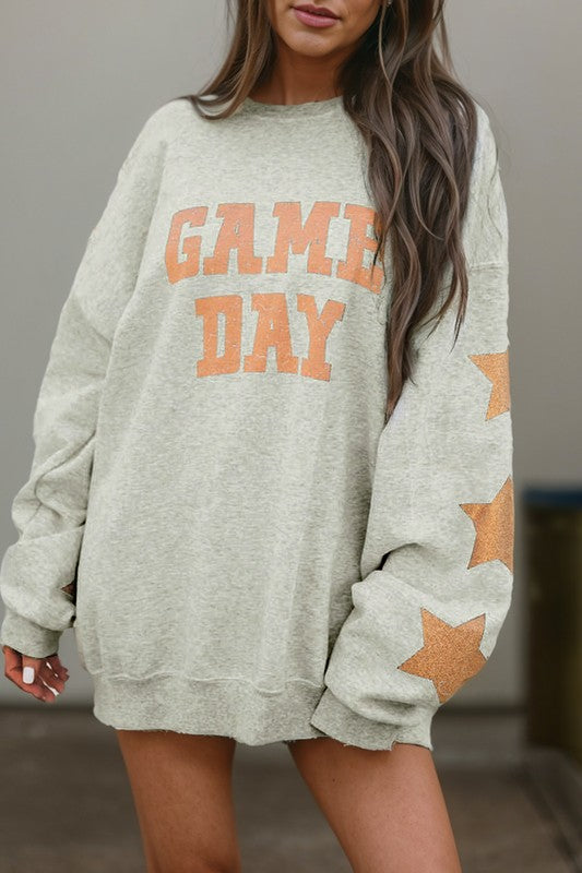 Black Game Day Graphic Sweatshirt - Luxe and Allure product image