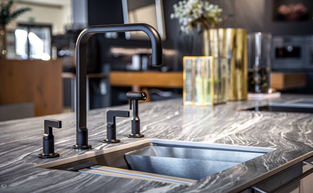 Premium faucet in a luxury kitchen