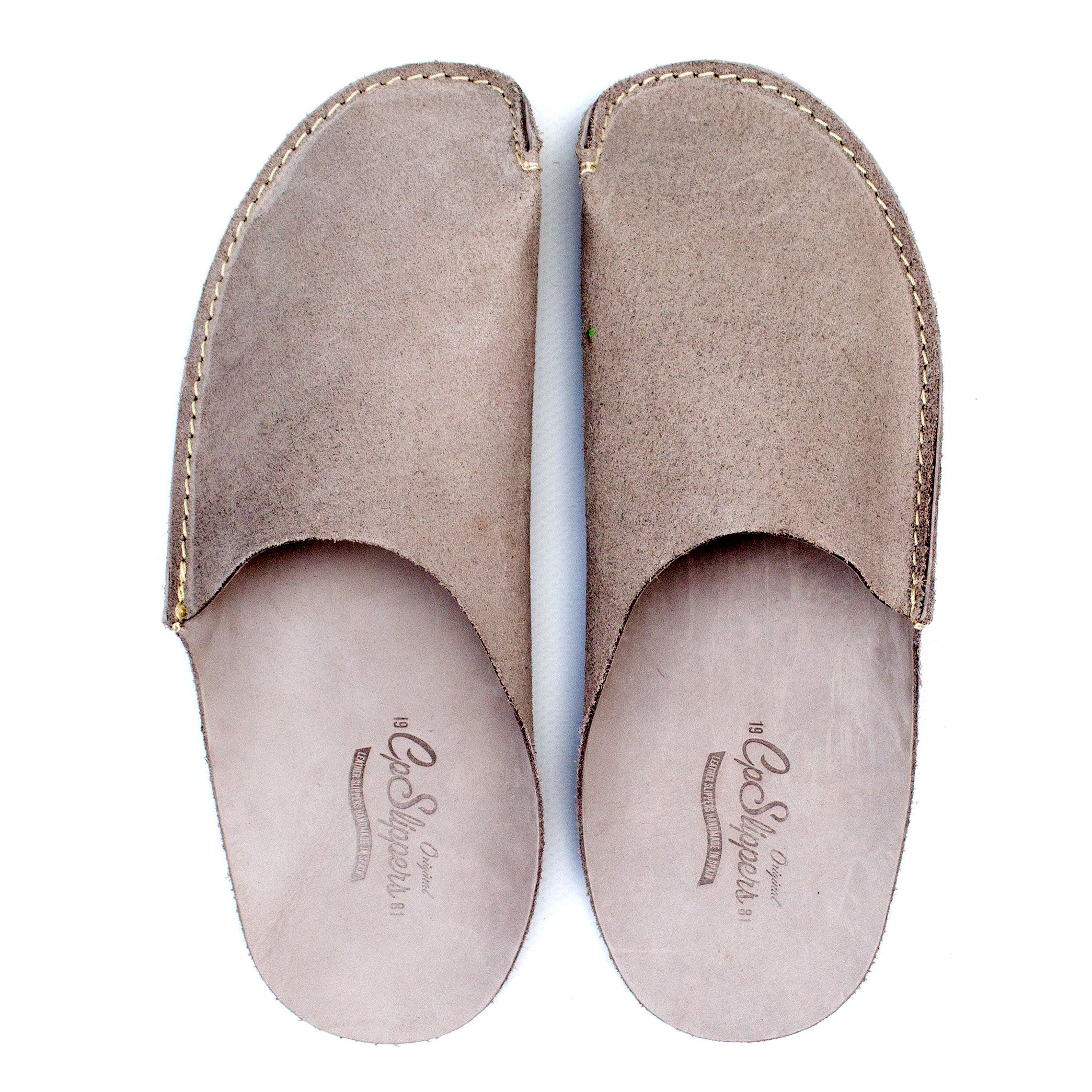 Gray Leather Slipper for Men and Women 