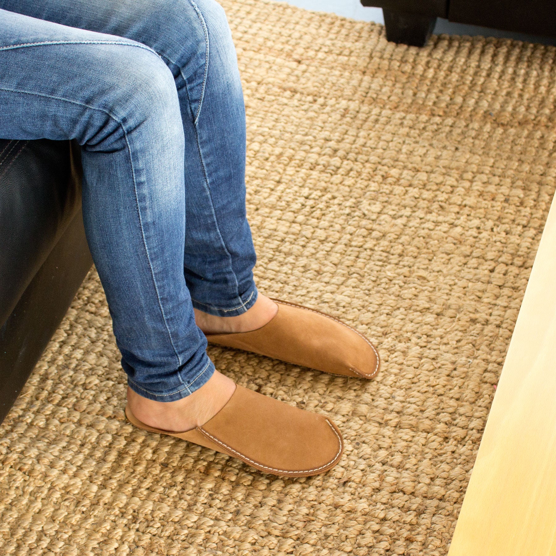 tan slippers