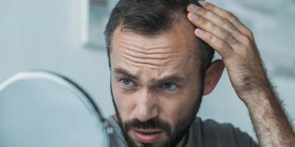 Man with recieding hair line