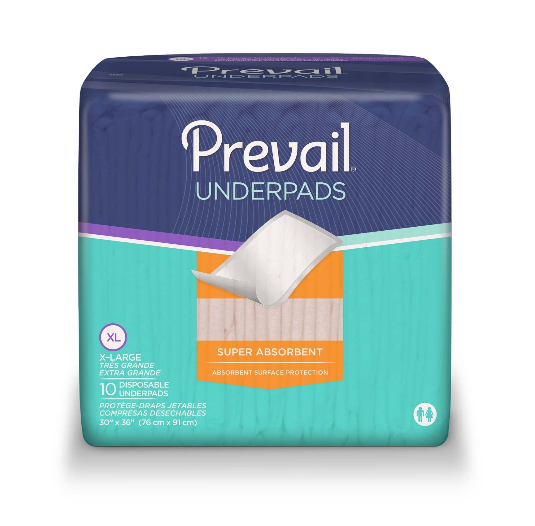 PK/25 - Prevail® Night Time Disposable Underpads 30 x 36