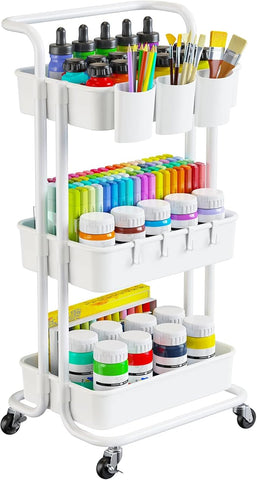 arts and crafts supply rolling cart caddy