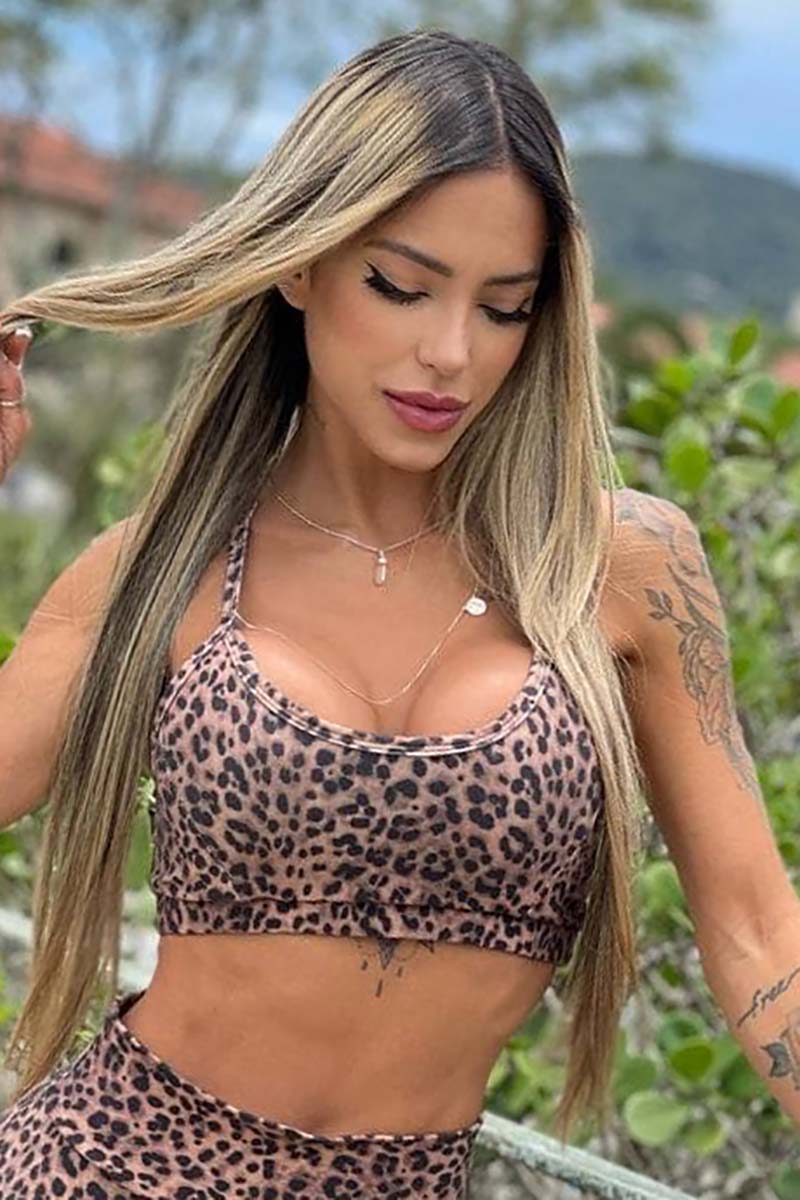 Animal Print Body Brazil Cheetah Control Bra - Let's Gym
