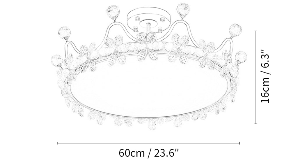 Crystal Crown LED Ceiling Light