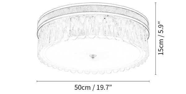 Modern Leather Crystal Ceiling Lamp