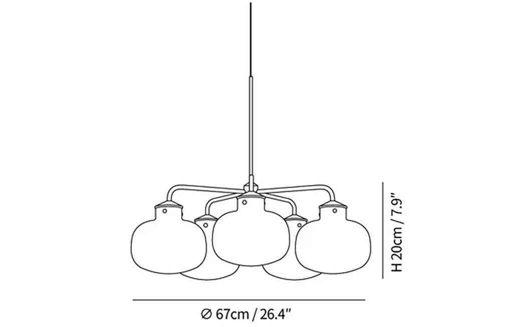 Raito Glass Chandelier