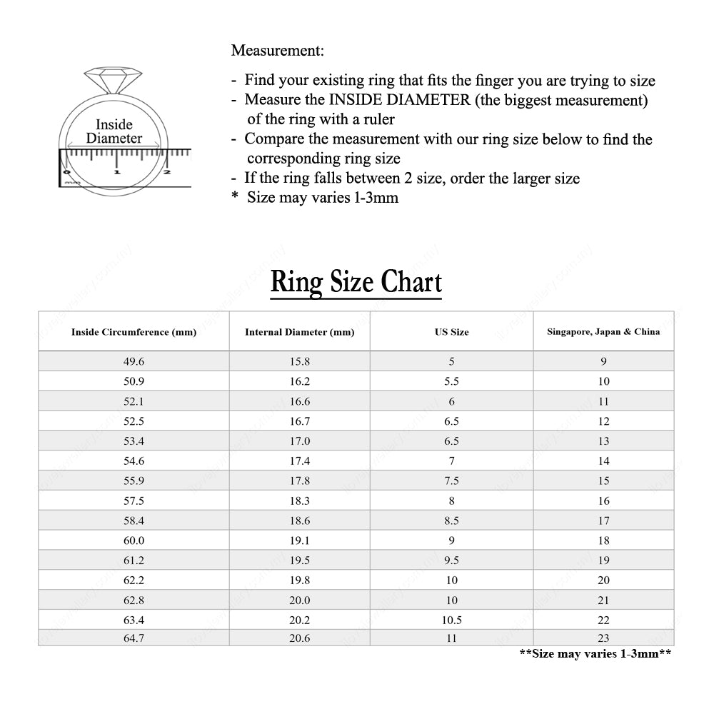 Rings Size Guide | Ring Size Conversion Chart UK | Ernest Jones