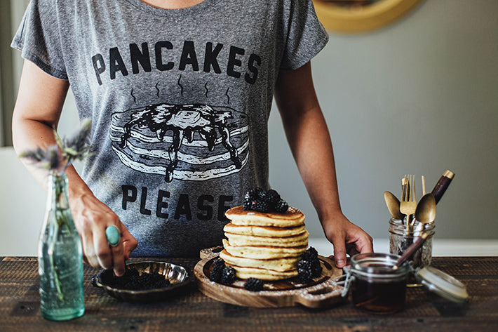 Buttermilk Blackberry Pancakes Please Tee