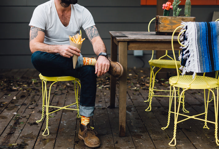 french fries crazy fun food socks