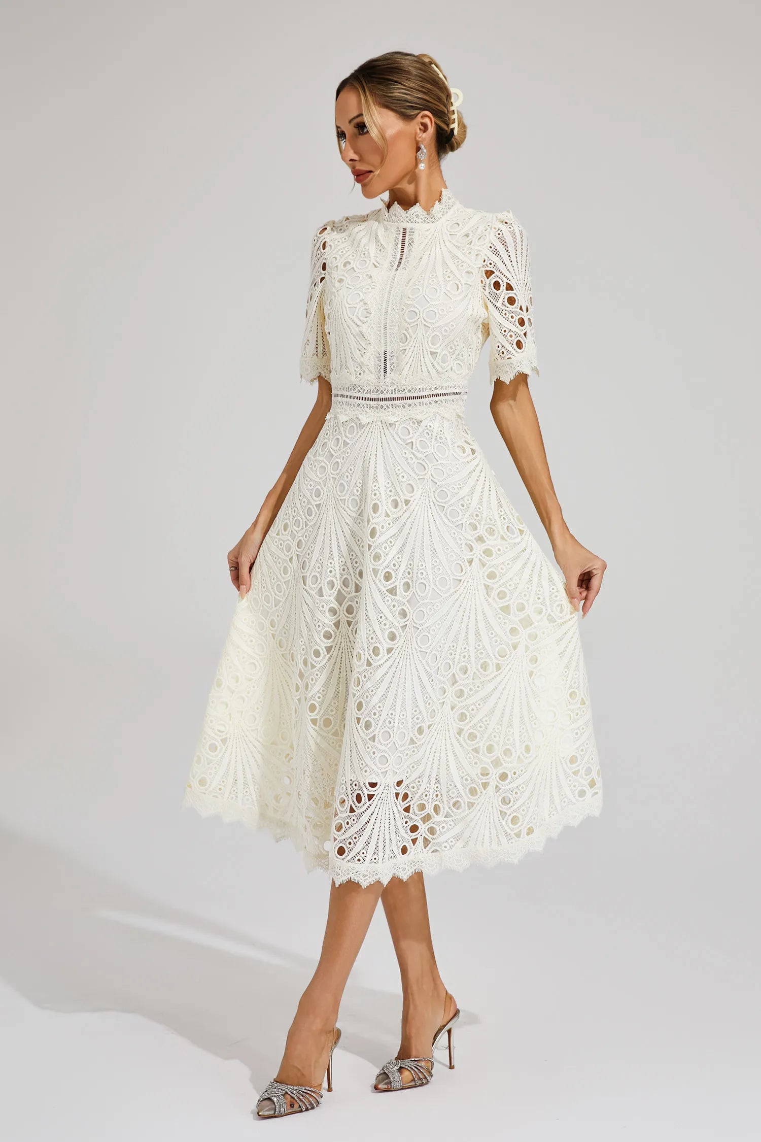 Product image showing elegant lace detailing