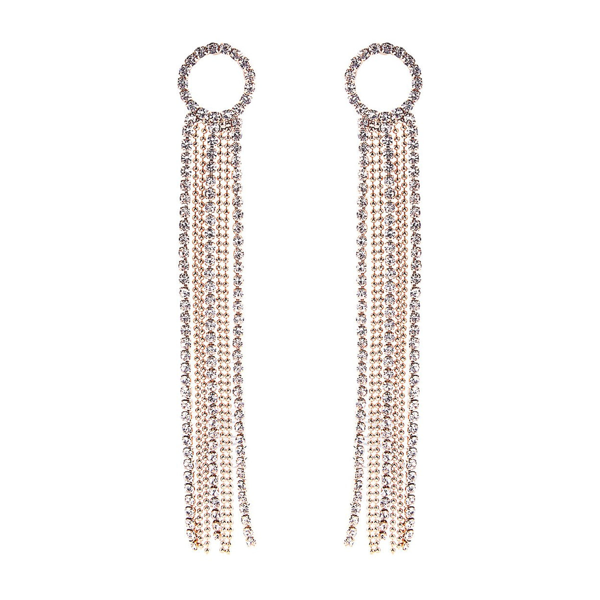 Long sterling silver fringe earrings with river rock drops – Planet Dot  Jewelry