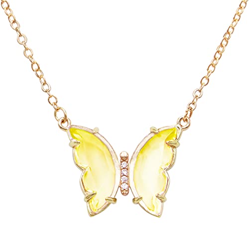 yellow crystal necklace