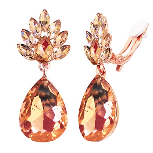 Women's Large Crystal Stud Earrings