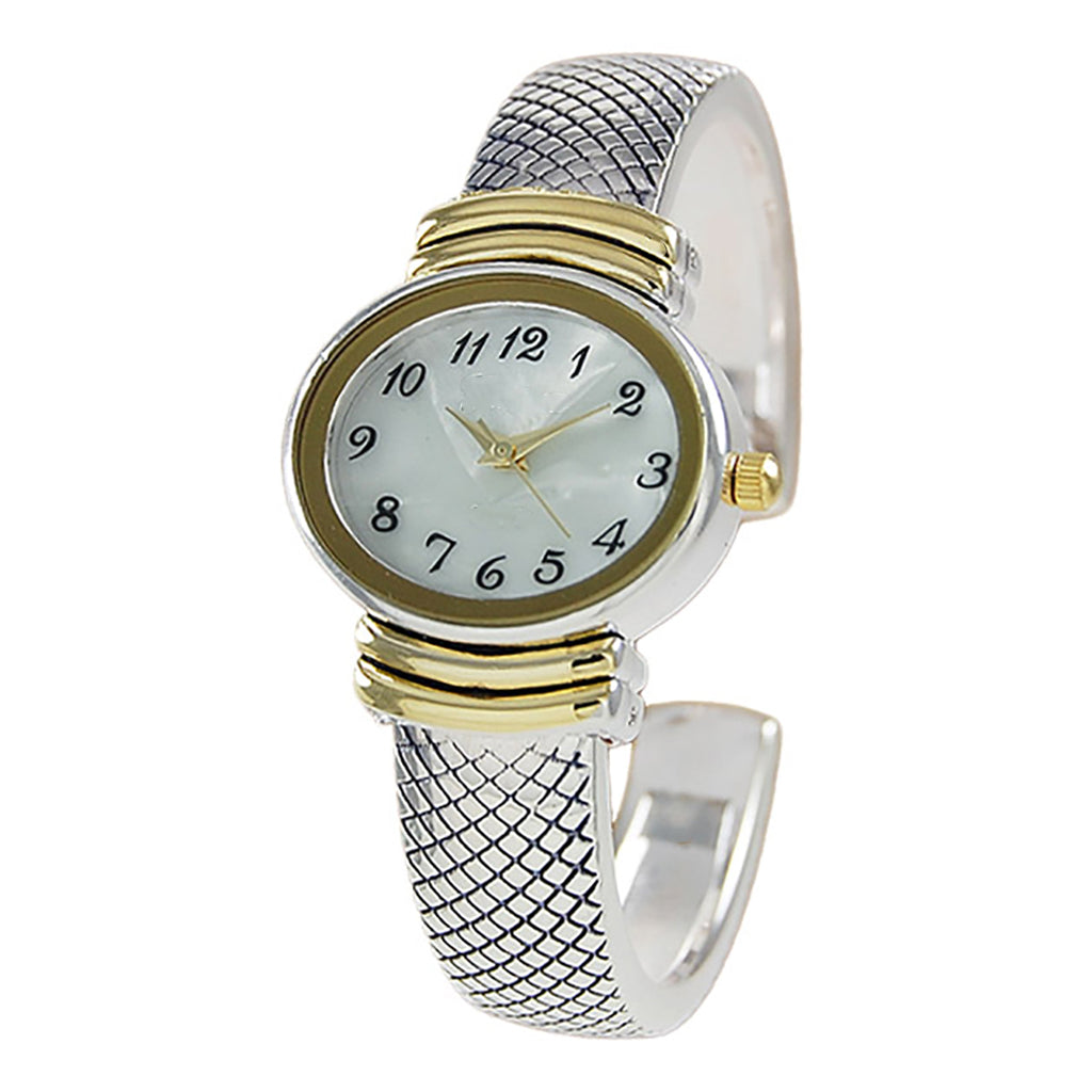 two tone watch bracelet