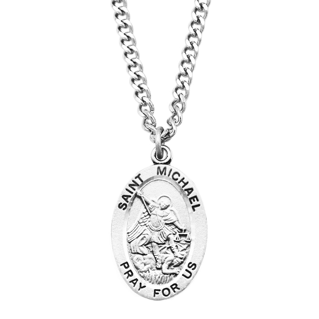 st michael necklace police